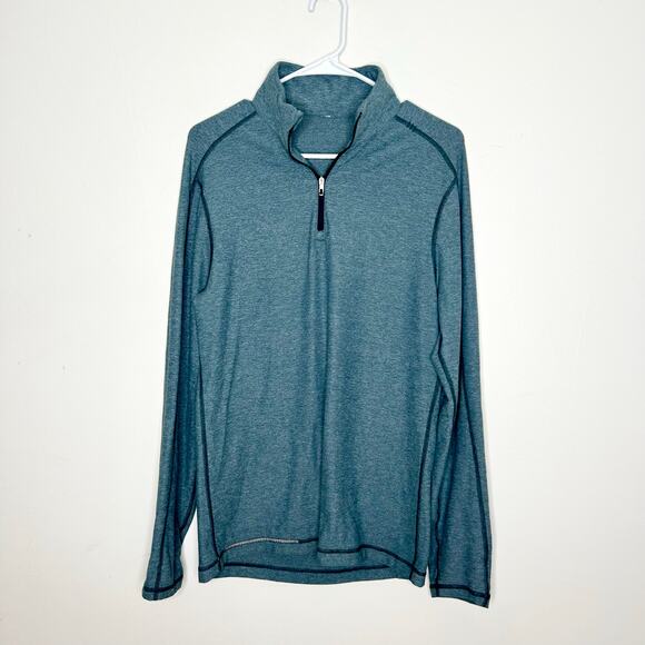 Lululemon Surge Warm 1/2 Zip Pullover Heathered Defender - Picture 2 of 5